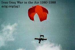 An IRGC Mohajer UAV in late 1987, being recovered after an apparently inconclusive anti-surface mission during a naval exercise in the Gulf. Note the unexpended RPG-7 rounds attached under the wings, using simple pylons. These were the first actual UCAVs ever used in anger. (Authors� collection)